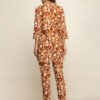 floral print golden brown co ords set with pockets