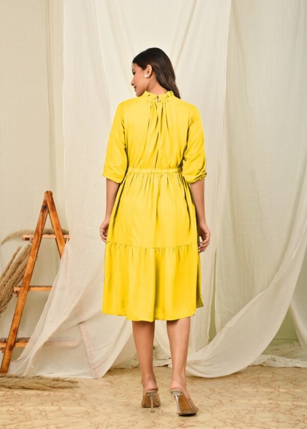 women fit and flare babypink knee length dress