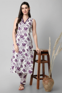 lavender-rayon-straight-kurta-pant-set-with-sleeves-included