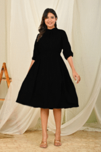 women-fit-and-flare-babypink-knee-length-dress-2